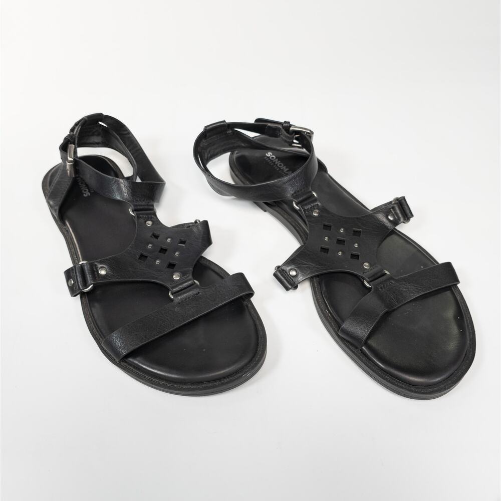 Senoma Black Diamond Pattern Sandals Women's Size 8 1/2 Med - RH # 73277